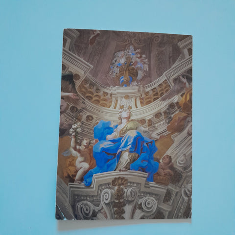 AK Spital am Pyhrn. Pfarrkirche Mariae Himmelfahrt. Detail aus dem Marienlob der Deckenfresken von B. Altomonte.