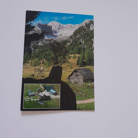 AK Rundwanderweg Wurzeralm mit Ramesch und Warscheneck. Almdorf mit Standseilbahn.