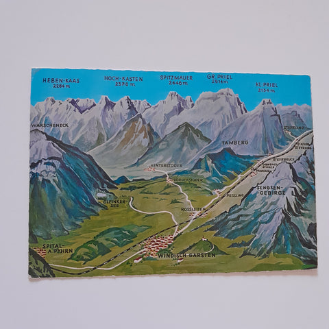 Panorama-AK Windischgarsten. Spital am Pyhrn.