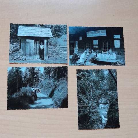 4 Fotos Almwirt zum Guten Hirten Viktor und Berta Kain. (1961)