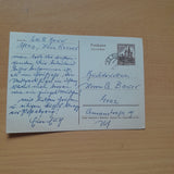 Postkarte. Absender Edith Bauer, Aflenz, Haus Rainer an Buckdruckerei Ch. Bauer, Graz.