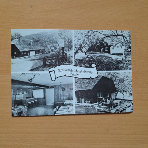 AK Soboth. Ausflugsgasthaus Strutz.Besitzer: Hannes u. M. Strutz. Laaken 21.