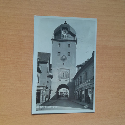 AK Leoben Stadtturm. (1930)