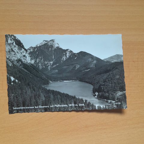 AK Leopoldsteinersee bei Eisenerz mit Pfaffenstein.
