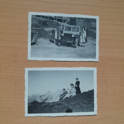 2 Fotos Polster, Präbichl (1949)