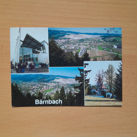 AK Stadt Bärnbach mit Großtagebau Oberdorf. Ausstellungshalle. Hl. Bergkirche  Karmel.