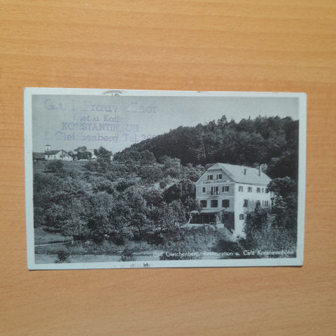 AK Bad Geichenberg. Restauration und Cafe Konstantinhöhe. (1950)