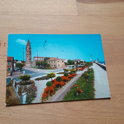 AK Caorle. Passeggiata e Campanile X sec.