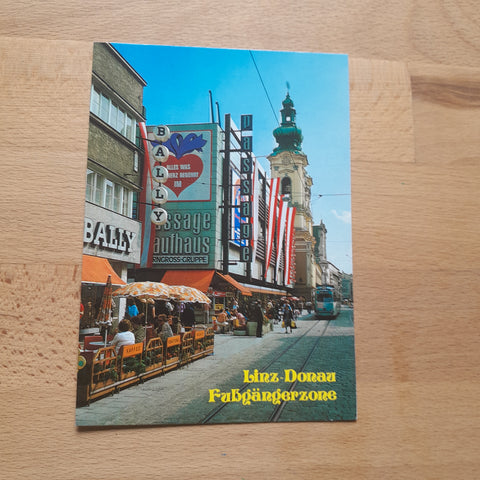 AK Linz. Fußgängerzone.