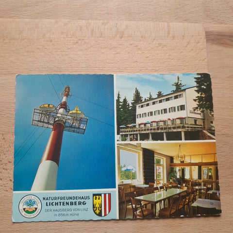 AK Naturfreundehaus Lichtenberg. Hausberg von Linz.