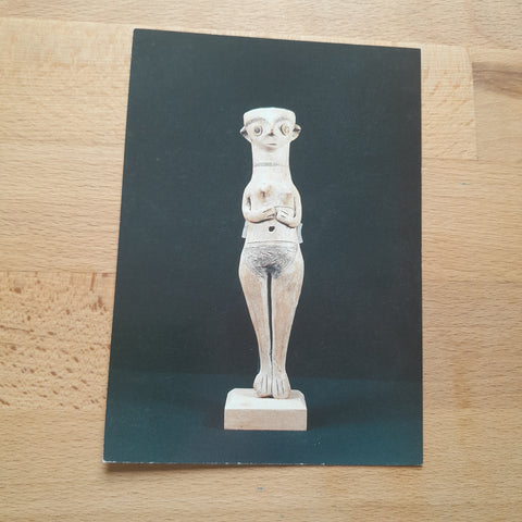 AK Schlossmuseum Linz. Ausstellung Aphrodite und ihre Schwestern. 22. März bis 29 April 1988. Nackte Stehende frau, Terrakotta Spät-zypriotisch.