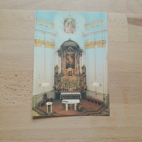 AK Linz. Kloster- und Sputalskirche der Barmherzigen Brüder. Seilerstätte 2. Blick vom Chor auf den Hochaltar.