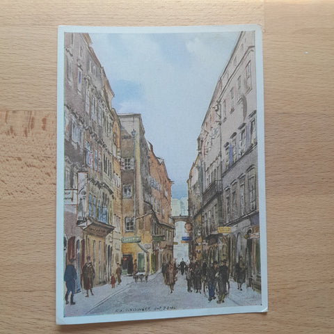 AK Linz. Pfarrgasse. Erker am Wohnhaus A. Bruckners. Nach einem Aquarell von F.L. Weidinger.
