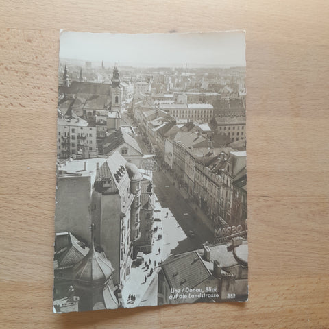 AK Linz. Blick auf die Landstraße.