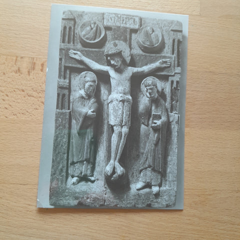 AK Linz - OÖ. Landesmuseum. Kreuzigungsrelief aus Ried.