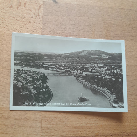 AK Linz. Gesamtaussicht von der Franz Josefs Warte.