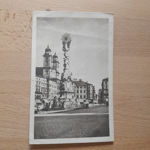 AK Linz. Hauptplatz. Dreifaltigkeitssäule.