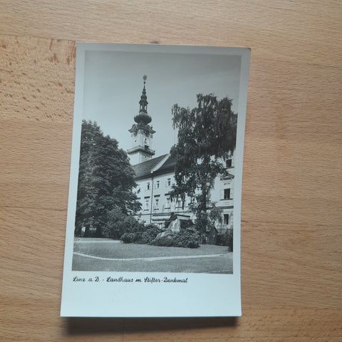AK Linz. Landhaus mit Stifter Denkmal.
