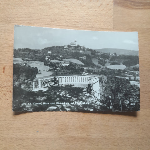 AK Linz. Blick vom Römerberg auf Pöstlingberg.