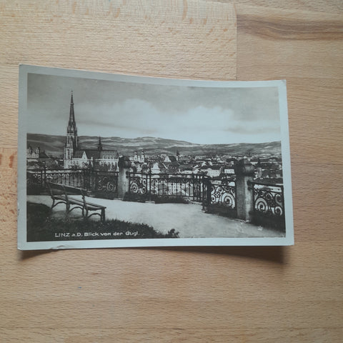 AK Linz. Blick von der Gugl.