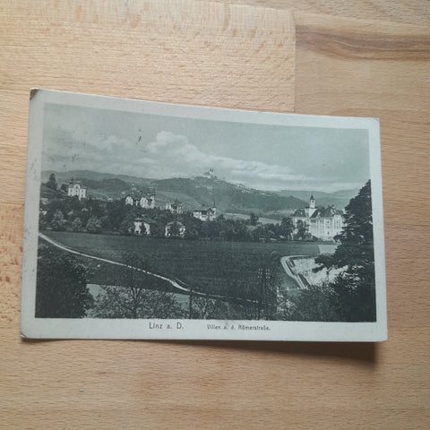AK Linz. Villen an der Römerstraße.