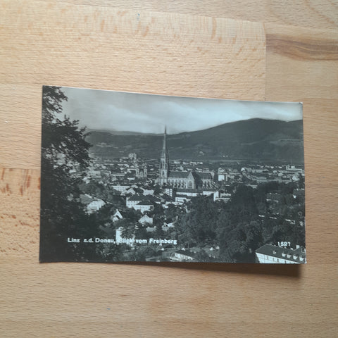 AK Linz. Blick vom Freinberg.