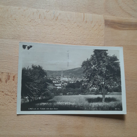 AK Linz Totale mit dem Dom.