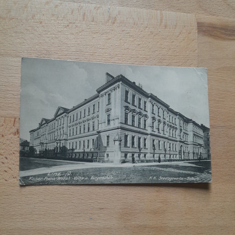 AK Linz. Kaiser Franz Joseph Volks- u. Bürgerschule.