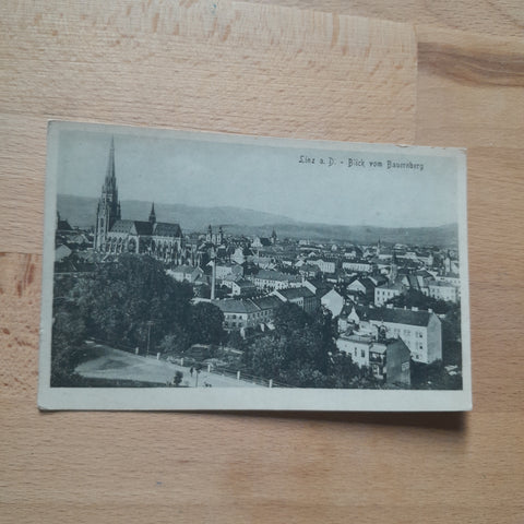 AK Linz. Blick vom Bauernberg.