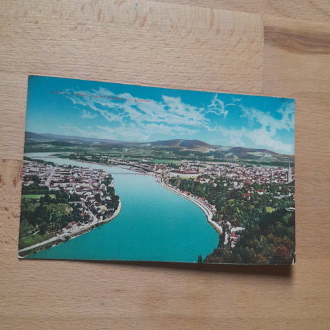 AK Linz vom Freinberg aus gesehen. (1915)