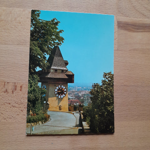 AK Graz Schloßberg Uhrturm.