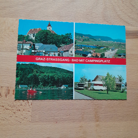 AK Graz. Strassgang. Bad mit Campingplatz.