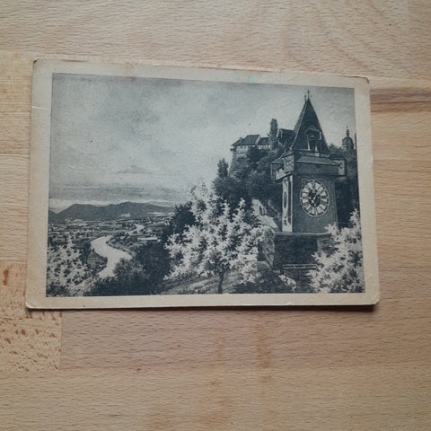 AK Graz. Schloßbergmotiv (1948)