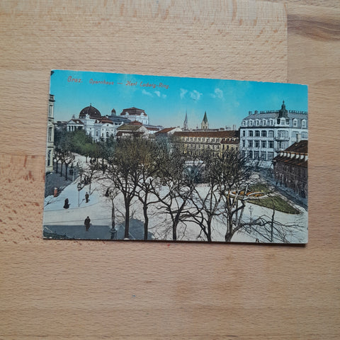 AK Graz Opernhaus Karl Ludwig Ring. (1913)