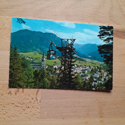 AK Mariazell. Seilbahn auf die Bürgeralpe.