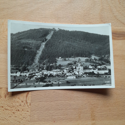 AK Mariazell mit Bürgeralpe.