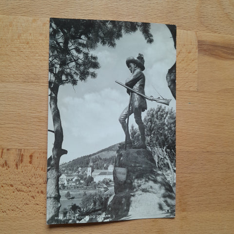 AK Mariazell Erzherzog Johann Denkmal.