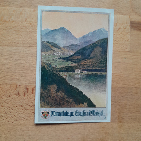 AK Mariazellerbahn. Erlaufsee mit Mariazell.