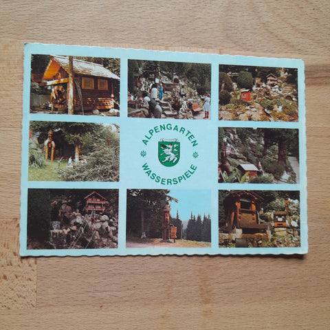 AK Waldbach. Alpengarten. Wasserspiele. F. u. A. Wiedner.