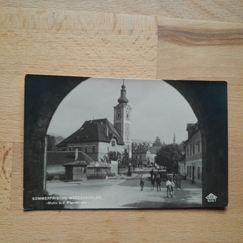 AK Mürzzuschlag. Motiv a.d. Pfarrkirche.