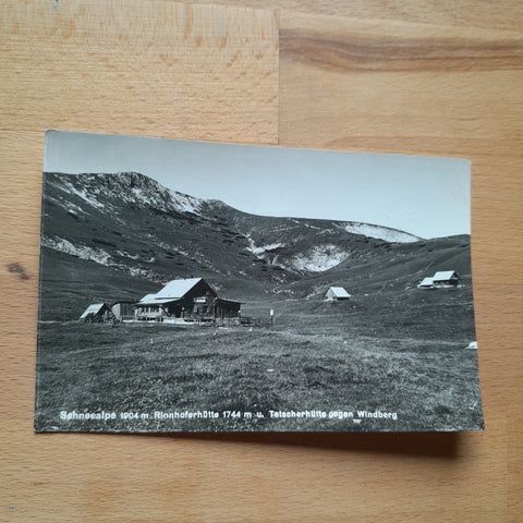 AK Schneealpe. Rinnhoferhütte. Tatscherhütte gegen Windberg.&nbsp;