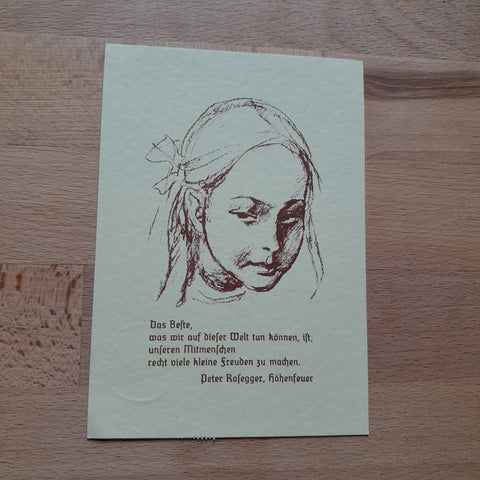 AK ATG Glückwunschkarte (Allgemeiner Turnverein Graz) Peter Rosegger, Höhenfeuer (Ernst v. Dombrowski)