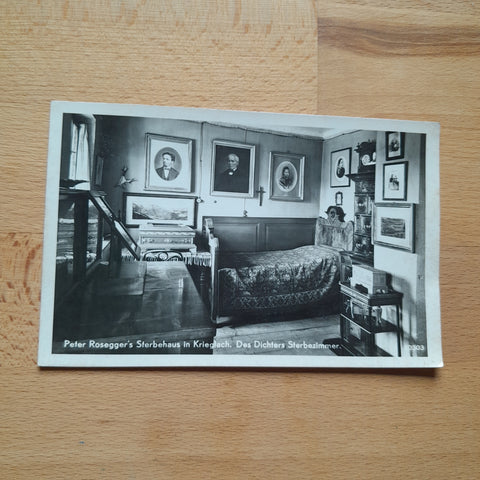AK Peter Rosegger's Sterbehaus in Krieglach Sterbezimmer.