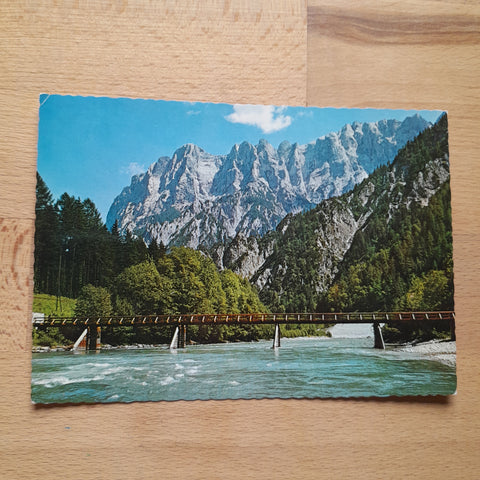 AK Gesäuse. Neuer Johnsbachsteg.