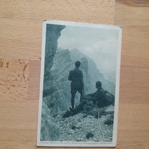 AK Gesäuse. Blick v.d. Planspitze Nordwand geg. Rosskuppengrat u. Ödstein.