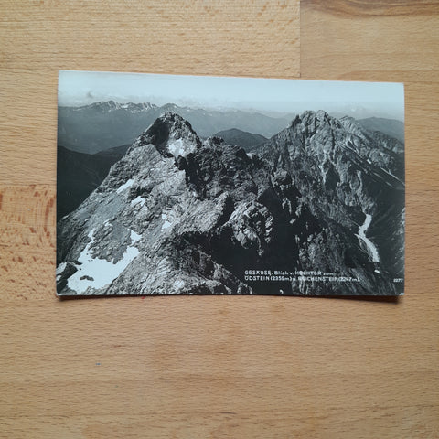 AK Gesäuse. Blick v. Hochtor zum Ödstein u. Reichenstein.