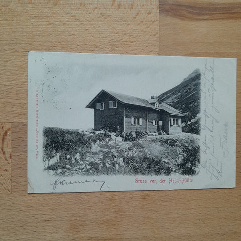 AK Gruss von der Hess-Hütte.