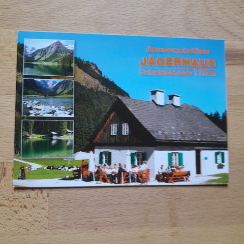 AK Jausenstation Jägerhaus. (Schwarzensee) Familie Giselbrecht.