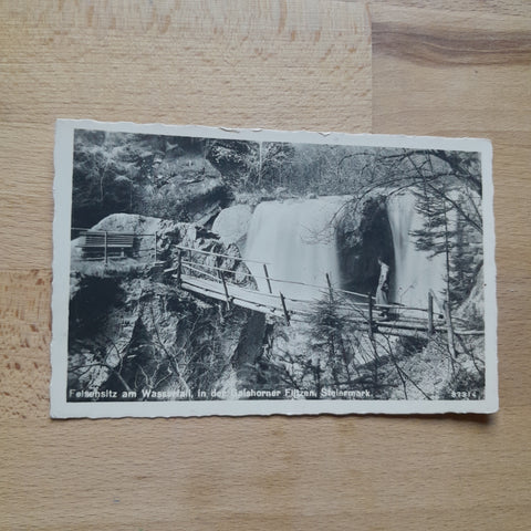 AK Felsensitz am Wasserfall in der Gaishorner Flitzen.