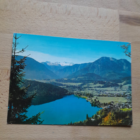 AK Altausseer See, Blick zum Dachstein.